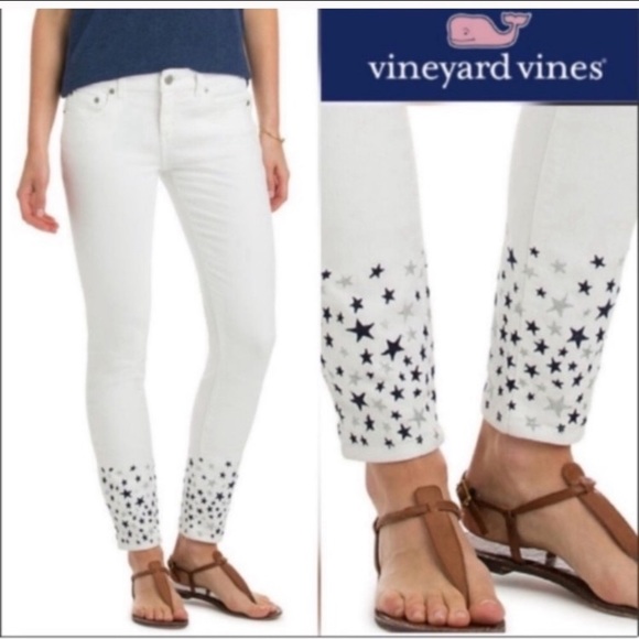 🎉HP🎉NWT Vineyard vines white denim pants, size 2 - Picture 3 of 5